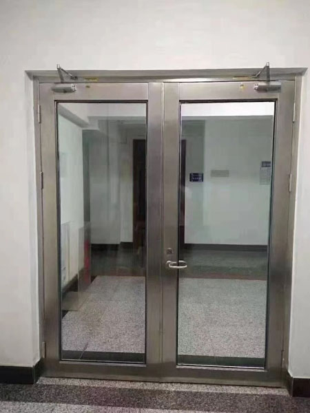 不銹鋼玻璃防火門安裝效果圖 不銹鋼玻璃防火門安裝效果圖